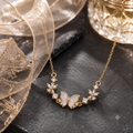 Butterfly Garden: The Mother-of-Pearl & Crystal Necklace