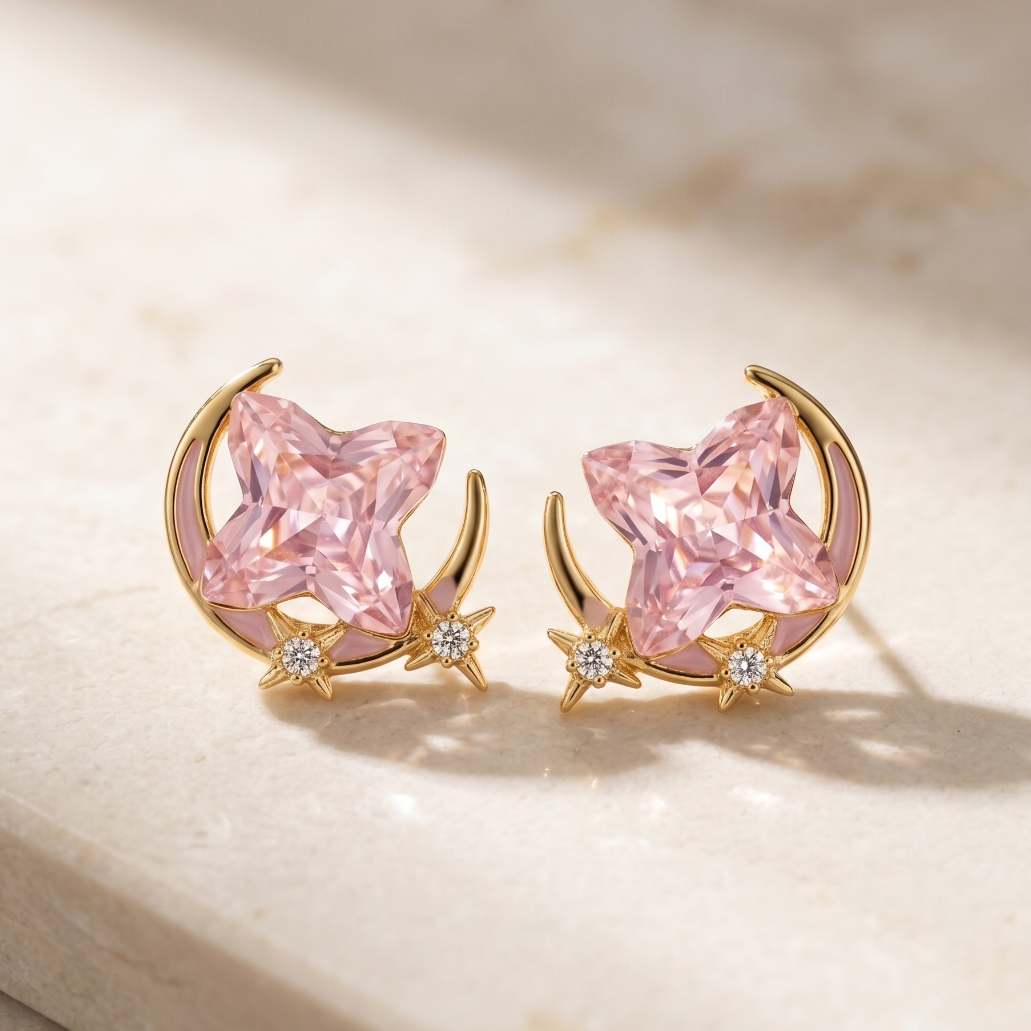 Celestial Romance: The Star &amp; Crescent Studs