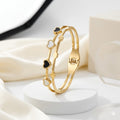 Dual-Tone Heart Bangle: A Study in Contrast