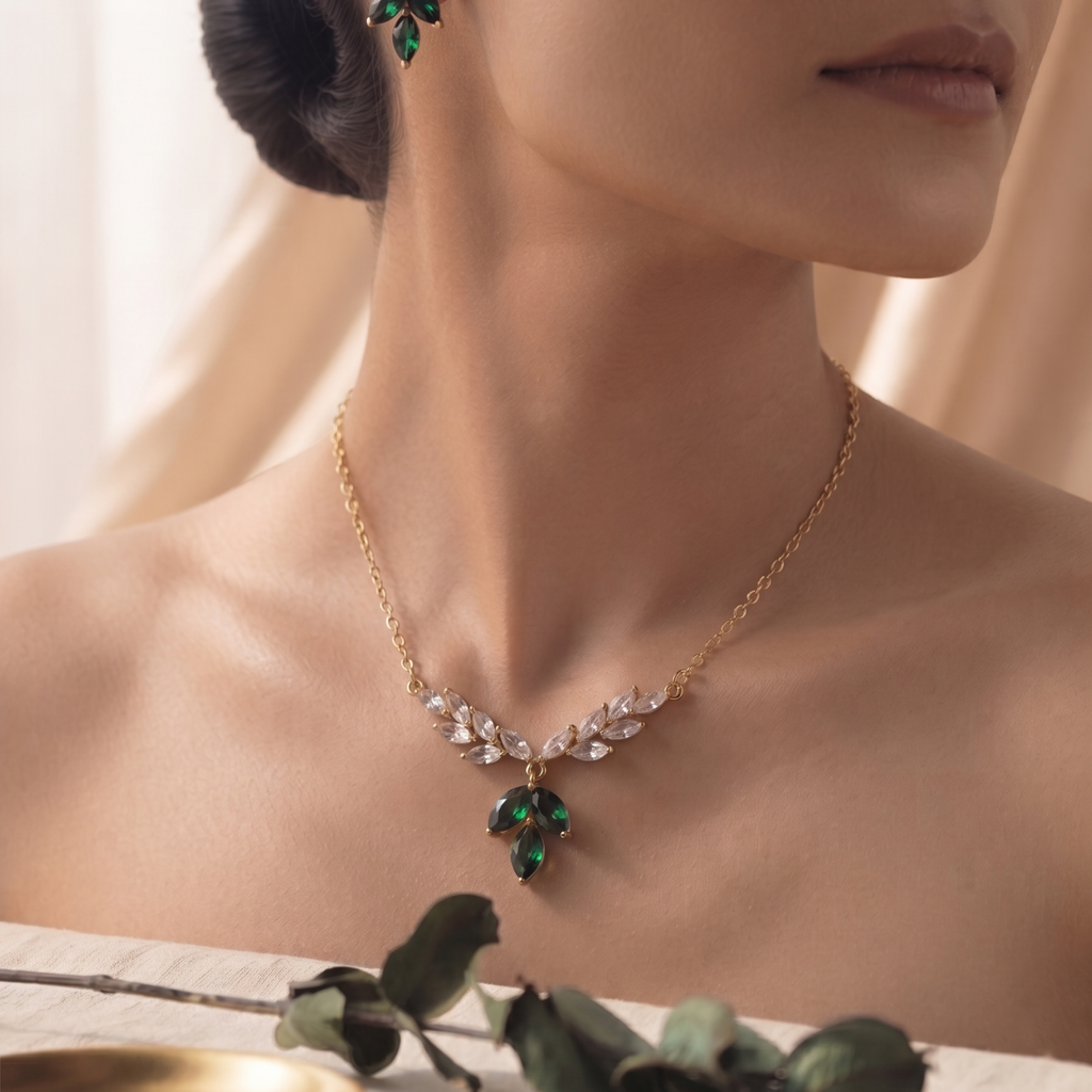 Emerald Laurel: The Green Crystal Matching Set