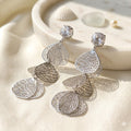 Ethereal Filigree: The Cascading Leaf Drop Earrings