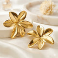 Golden Bloom: The Sculptural Floral Studs