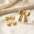 Golden Whimsy: The Puffy Bow Studs