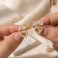Sweet Romance: The Bow &amp; Pavé Heart Earrings
