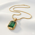 The Emerald-Cut Green Pendant