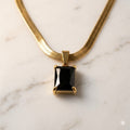 The Emerald-Cut Onyx Pendant