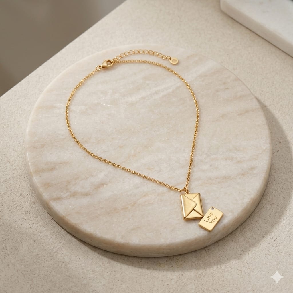 The "Love You" Envelope Necklace