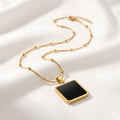 The Onyx Square Pendant