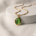 The Oval Green Stone Pendant