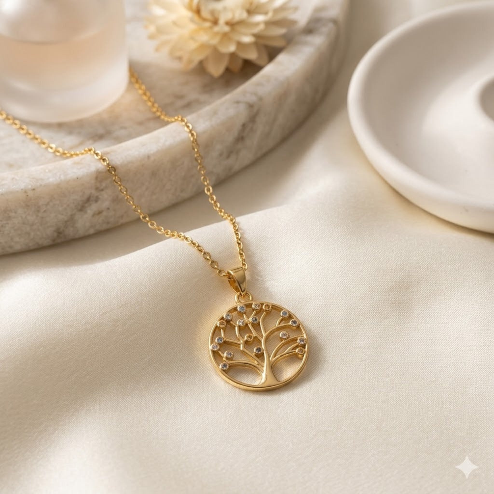 Tree of Life: The Crystal-Accented Pendant Necklace