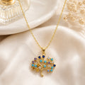 Vibrant Canopy: The Multi-Gemstone Tree of Life Necklace